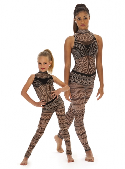 Tribal Mesh Unitard